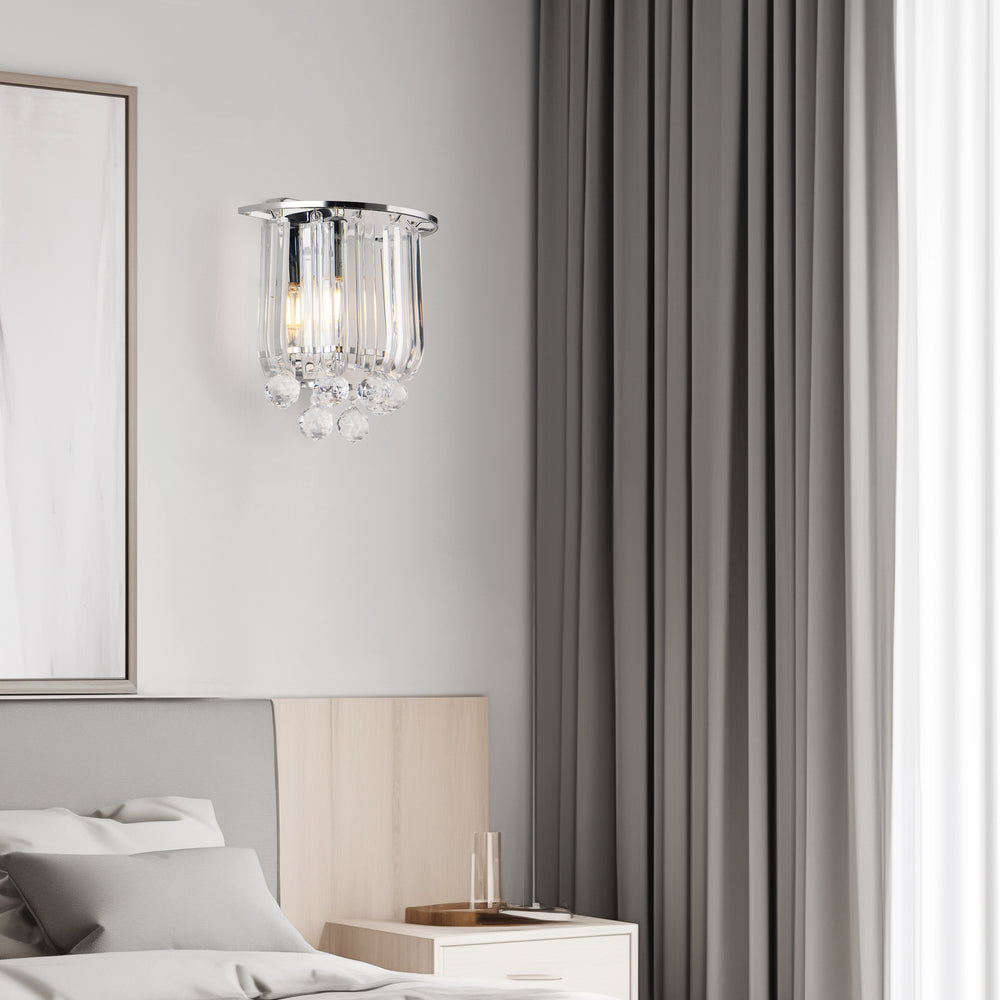 Wandlamp Alnwick E14 chroomkleurig lux.pro