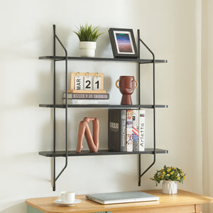 Wandrek Østfold met 3 planken 100x80x21 cm [en.casa]