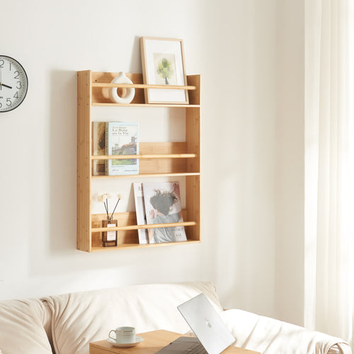 Wandrek Hareid 80x60x12cm Bamboe [en.casa] - premiumXL