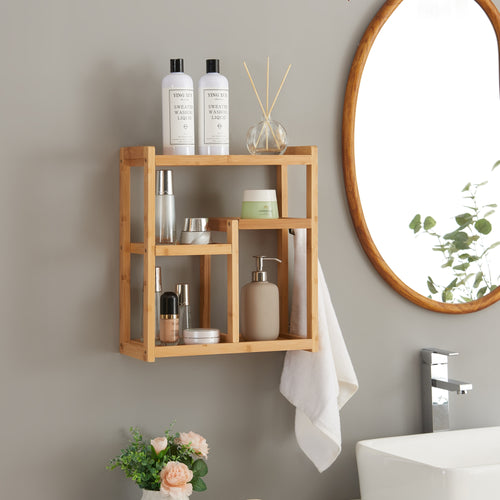 Badkamerrek Höör 42x37x17 cm bamboe [en.casa] - premiumXL