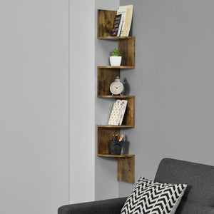 Wandrek Lysaker Zick Zack Walnoot [en.casa] - premiumXL
