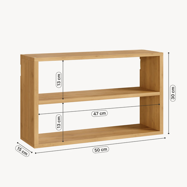 [en.casa] Wandrek keukenrek Gol 50x15x30 cm bamboe