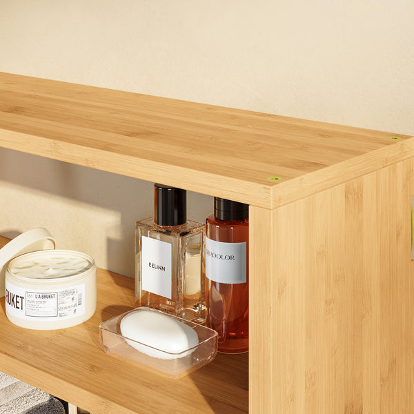 [en.casa] Wandrek keukenrek Gol 50x15x30 cm bamboe