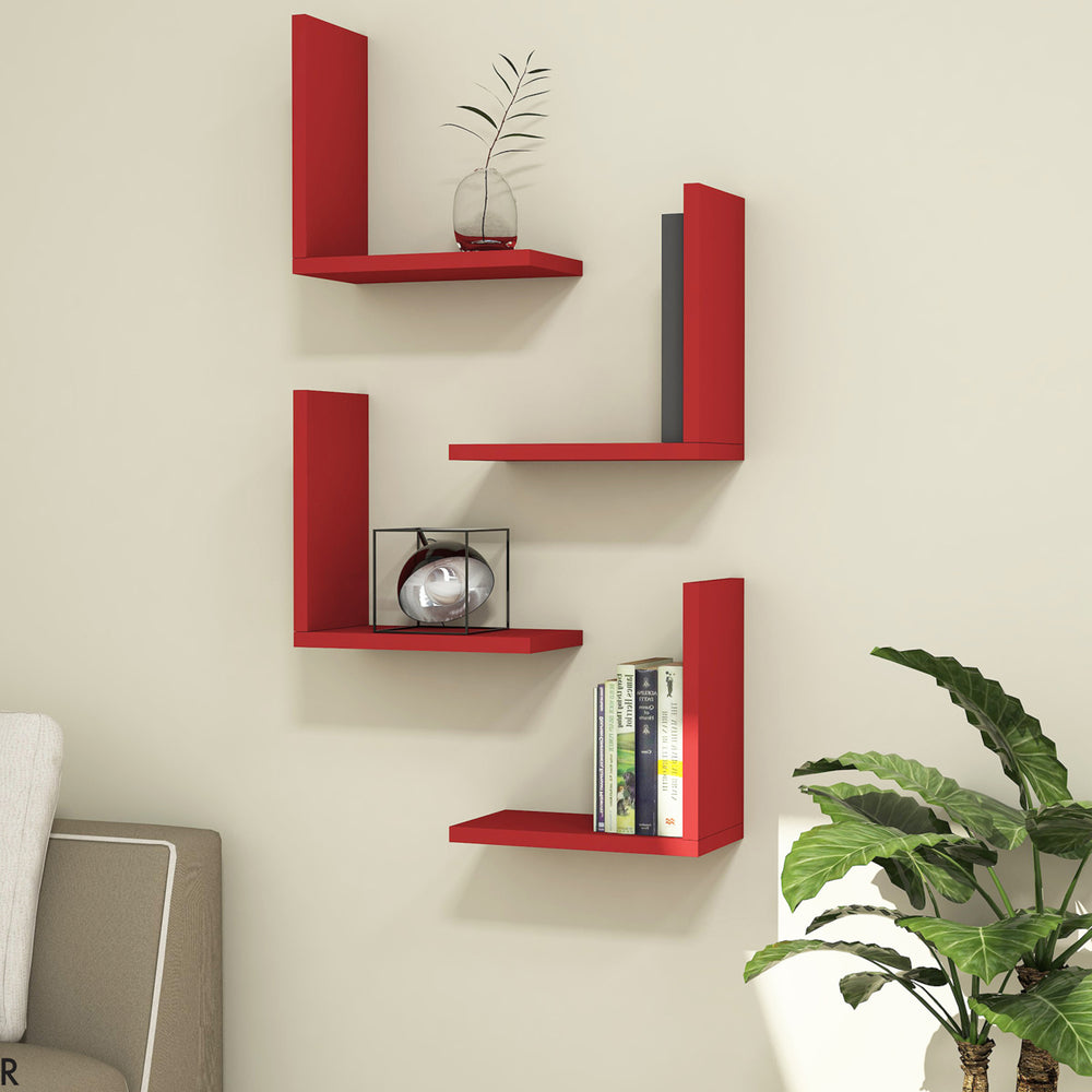 Wandrek Broby in 4-delige set 30 x 30 x 16 cm in verschillende kleuren [en.casa] - premiumXL