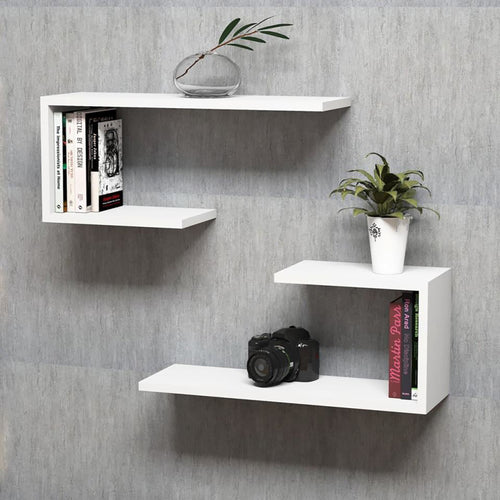 Wandplank - Set Årslev 2 - dlg. 27 x 60 x 20 cm tot ca. 5 kg [en.casa] - premiumXL