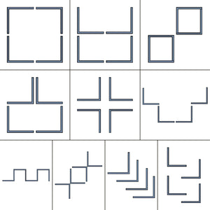 [en.casa] Wandplank set van 4 Broby - 3 varianten