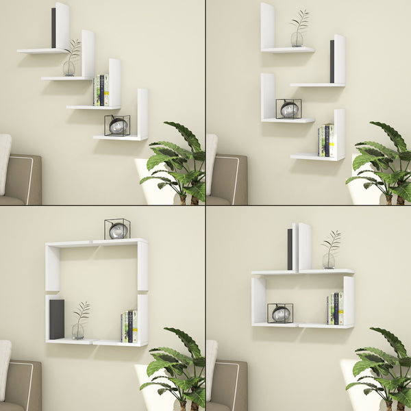 [en.casa] Wandplank set van 4 Broby - 3 varianten