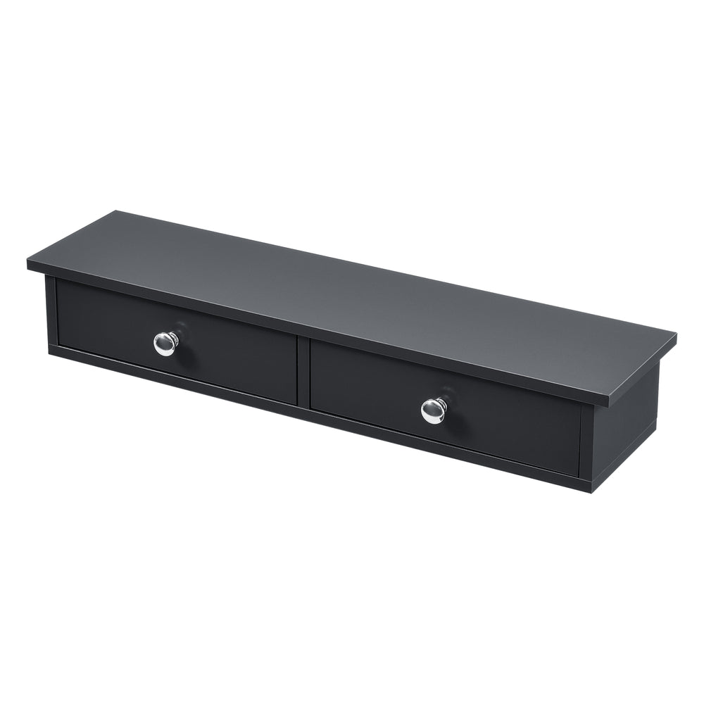 Wandplank Geeste 60x15x10 cm met 2 lades [en.casa] - premiumXL