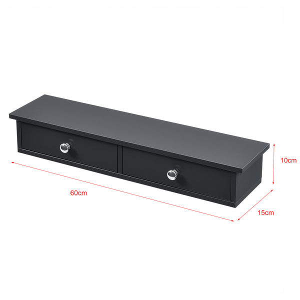 Wandplank Geeste met 2 lades 60x15x10 cm [en.casa]