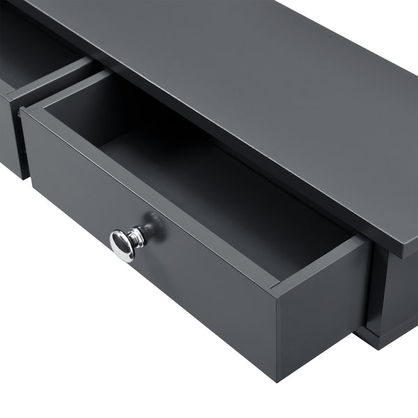 Wandplank Geeste met 2 lades 60x15x10 cm [en.casa]