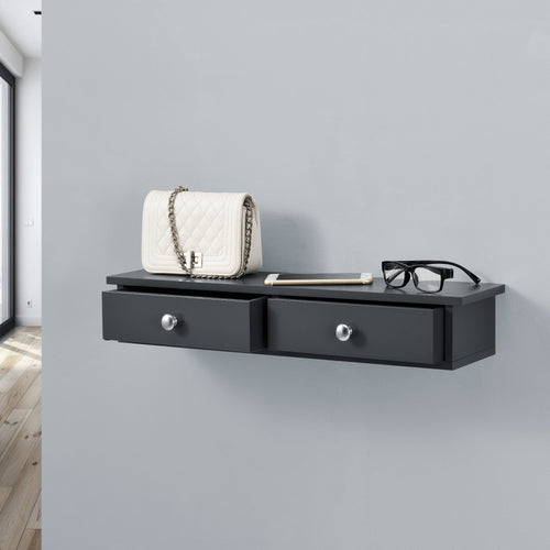 Wandplank Geeste met 2 lades 60x15x10 cm [en.casa]