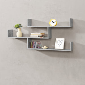 Wandrek Grimstad met 3 planken 119x18x55 cm - 3 varianten