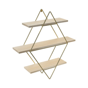 Wandrek Heinävesi met 3 planken 65x60x15 cm [en.casa]