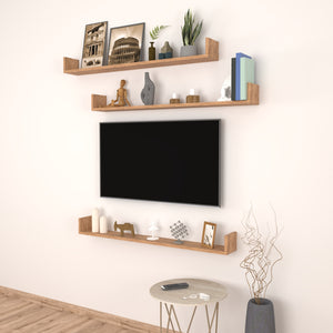 [en.casa] Wandplank set van 3 Höganäs - 8 varianten