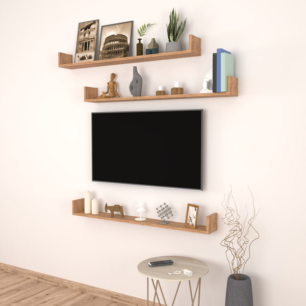 [en.casa] Wandplank set van 3 Höganäs - 8 varianten