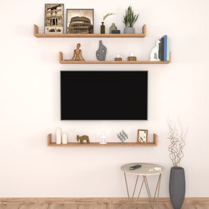 [en.casa] Wandplank set van 3 Höganäs - 8 varianten