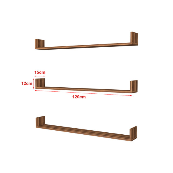 [en.casa] Wandplank set van 3 Höganäs - 8 varianten