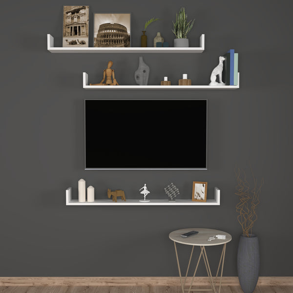 [en.casa] Wandplank set van 3 Höganäs - 8 varianten