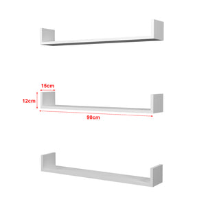 [en.casa] Wandplank set van 3 Höganäs - 8 varianten