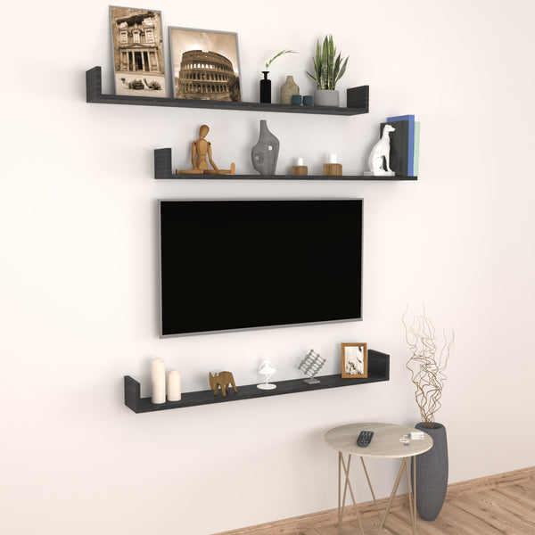 [en.casa] Wandplank set van 3 Höganäs - 8 varianten