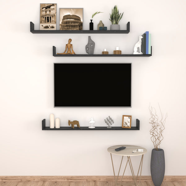 [en.casa] Wandplank set van 3 Höganäs - 8 varianten