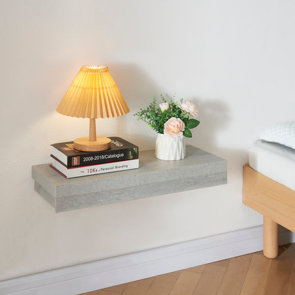 [en.casa] Wandplank Karkkila met lade 60x23,5x8 cm - 2 varianten