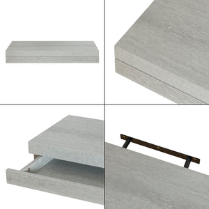 [en.casa] Wandplank Karkkila met lade 60x23,5x8 cm - 2 varianten