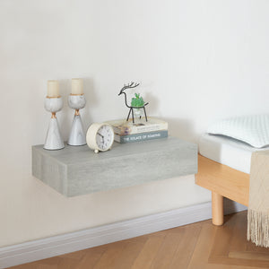 [en.casa] Wandplank Kärsämäki met lade 60x35x12 cm - 2 varianten