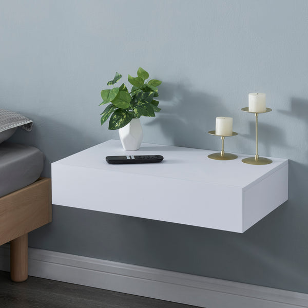 [en.casa] Wandplank Kärsämäki met lade 60x35x12 cm - 2 varianten