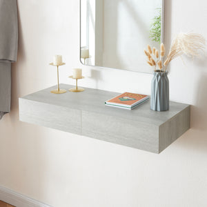 [en.casa] Wandplank Karstula met 2 lades 80x35x12 cm - 2 varianten