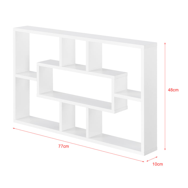 Maatschets Wandrek Qinngua met 7 vakken 77x10x48 cm - 3 varianten