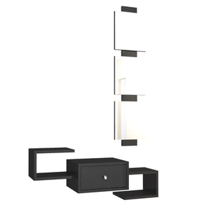 [en.casa] Wandplank met spiegel Brædstrup - 2 varianten