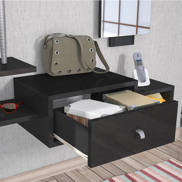 [en.casa] Wandplank met spiegel Brædstrup - 2 varianten