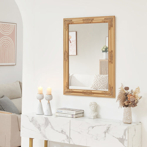 Wandspiegel Punkalaidun in barokstijl 80x60 cm goudkleurig [en.casa] - premiumXL