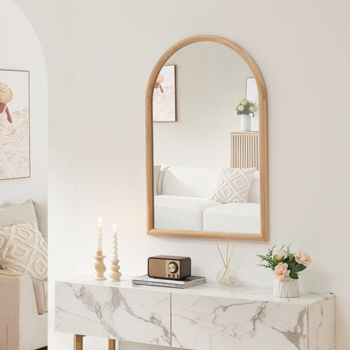 Wandspiegel Podena 90x60 cm Naturel [en.casa] - premiumXL