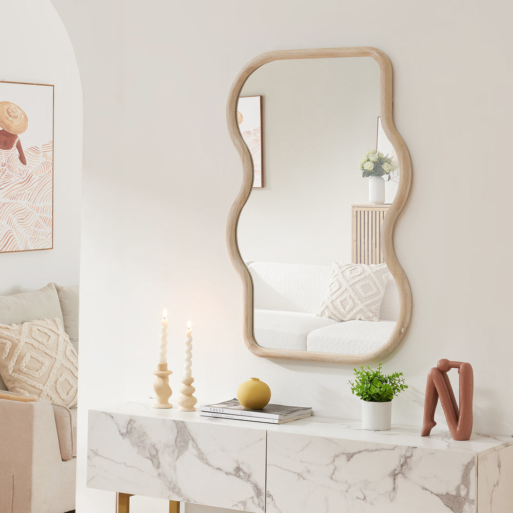 Wandspiegel Bellerirnu 90x60 cm Sonoma - Eikenlook [en.casa] - premiumXL