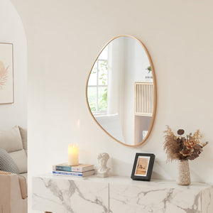 Wandspiegel Lardkapihond 75x53 cm Goudkleurig [en.casa] - premiumXL