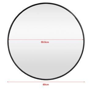 [en.casa] Spiegel Ordona hangend rond zwart mat - 3 varianten