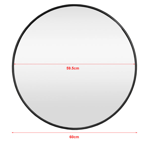 [en.casa] Spiegel Ordona hangend rond zwart mat - 3 varianten