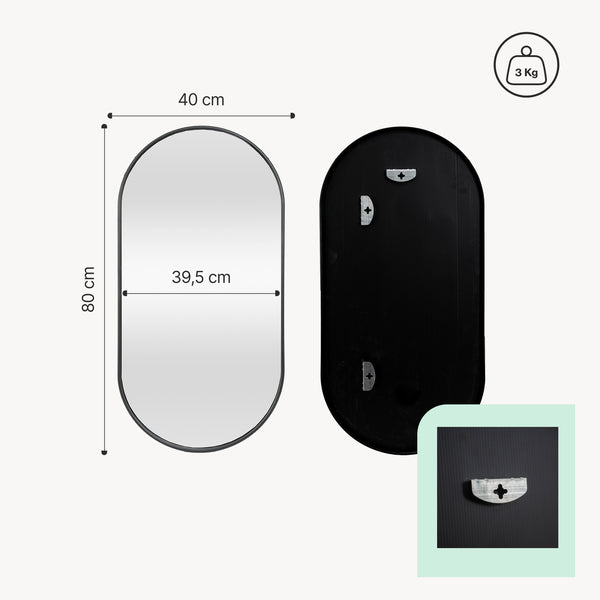 [en.casa] Spiegel Picciano hangend - 10 varianten
