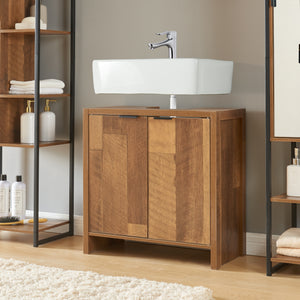 Wasbakonderkast Namsskogan 60x60x30cm Walnootlook [en.casa] - premiumXL