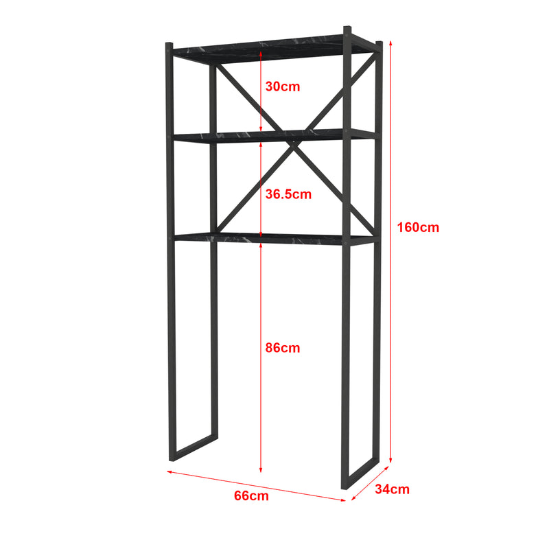 Maatschets [en.casa] Ombouwkast Askersund voor wasmachine 160x66x34 cm - 2 varianten