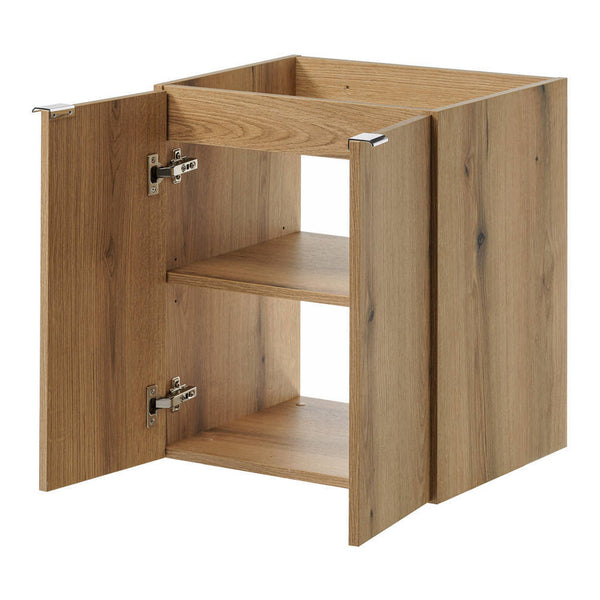 Wastafelonderkast Newport met wastafel eikenkleurig en wit [en.casa]