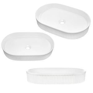 Wastafelonderkast Newport met wastafel 80x71x40 cm badkamermeubelset [en.casa]