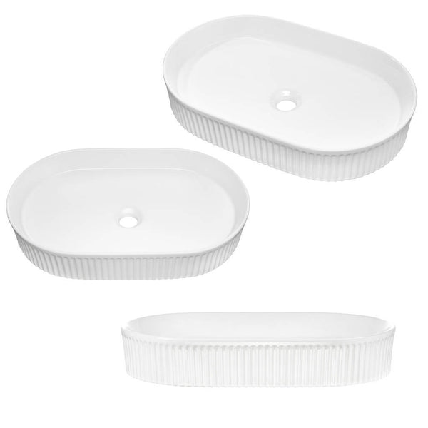 Wastafelonderkast Newport met wastafel 80x71x40 cm badkamermeubelset [en.casa]