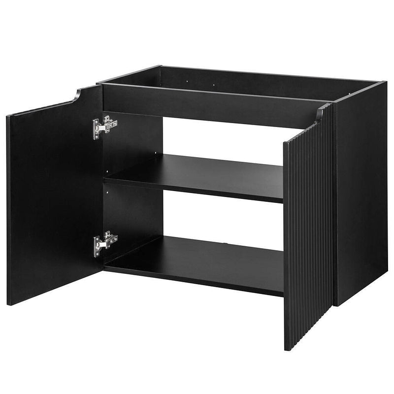 Maatschets Wastafelonderkast met wastafel Newport Black [en.casa]