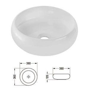 Wastafelonderkast Newport met 2 lades en wastafel 71x60x40 cm [en.casa]