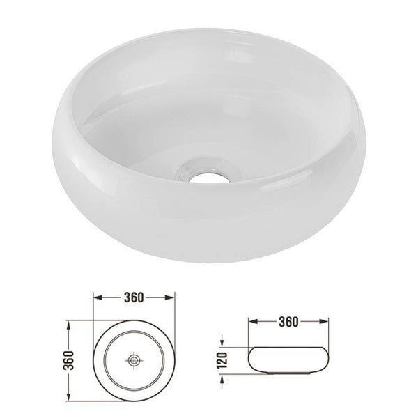 Wastafelonderkast Newport met 2 lades en wastafel 71x60x40 cm [en.casa]
