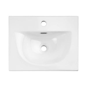 Wastafelonderkast Newport met wastafel zwart en wit [en.casa]