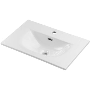 Wastafelonderkast Newport met wastafel zwart en wit [en.casa]